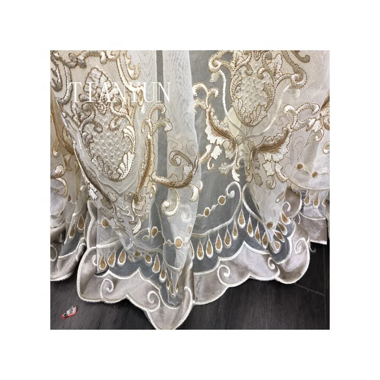 Hot Selling Fashion Pattern Ring And Rail Wedding Wall Curtain