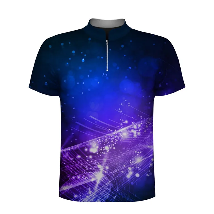 Дешевые дышащие рубашки для боулинга из 100 полиэстера, быстросохнущие рубашки-поло для боулинга с сублимационной печатью для мужчин