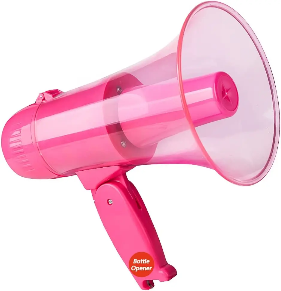 Pink 20 Watt Power Portable Megaphone Bullhorn Speaker