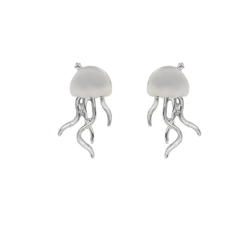Designer Creative Jewelry Lifelike Jellyfish Unusual Irregular Earrings Party Feast Girl Gift Earrings