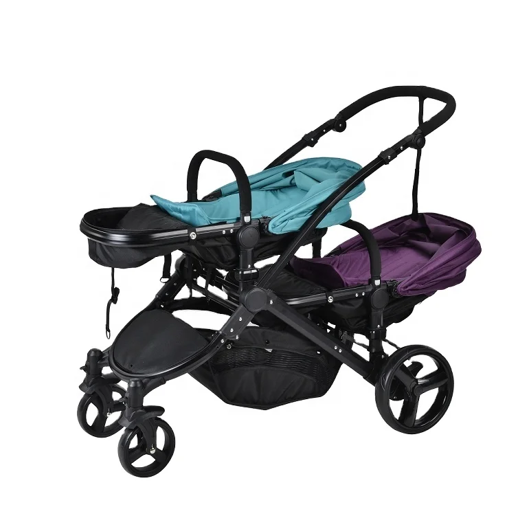 2021 EN1888 0-36 Months luxury high view single 3 in 1 or twin double baby stroller