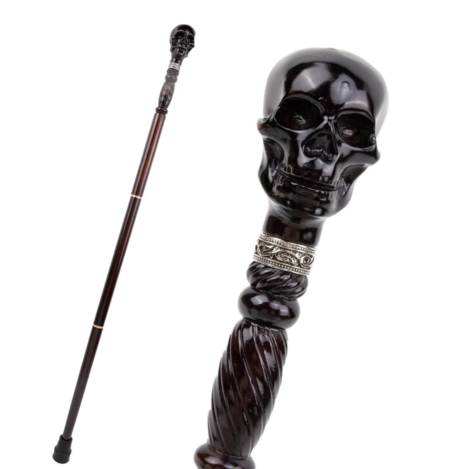 Wooden  Detachable skulls Walking Canes Fashion Party Prop Cane Self Defense Walking Sticks