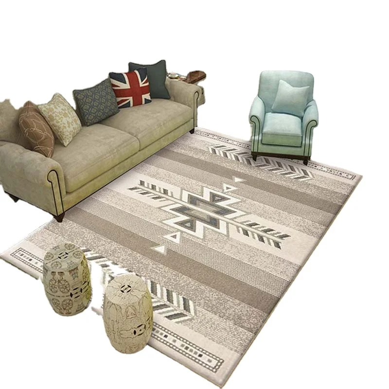 
New design printed carpet best quality luxury refined palace style living room non-slip chennille printing rug 
