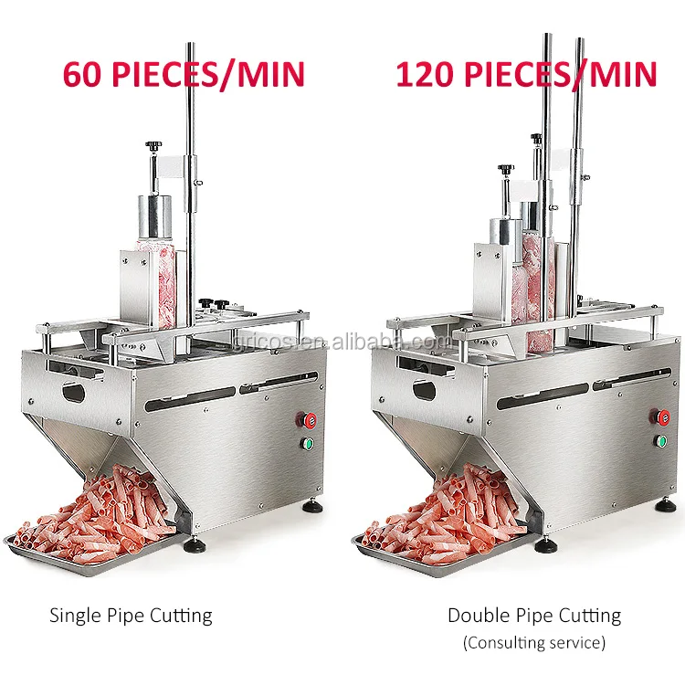  Single Roll 400W Commercial Frozen Meat Cutting Machine/ Automatic Goat