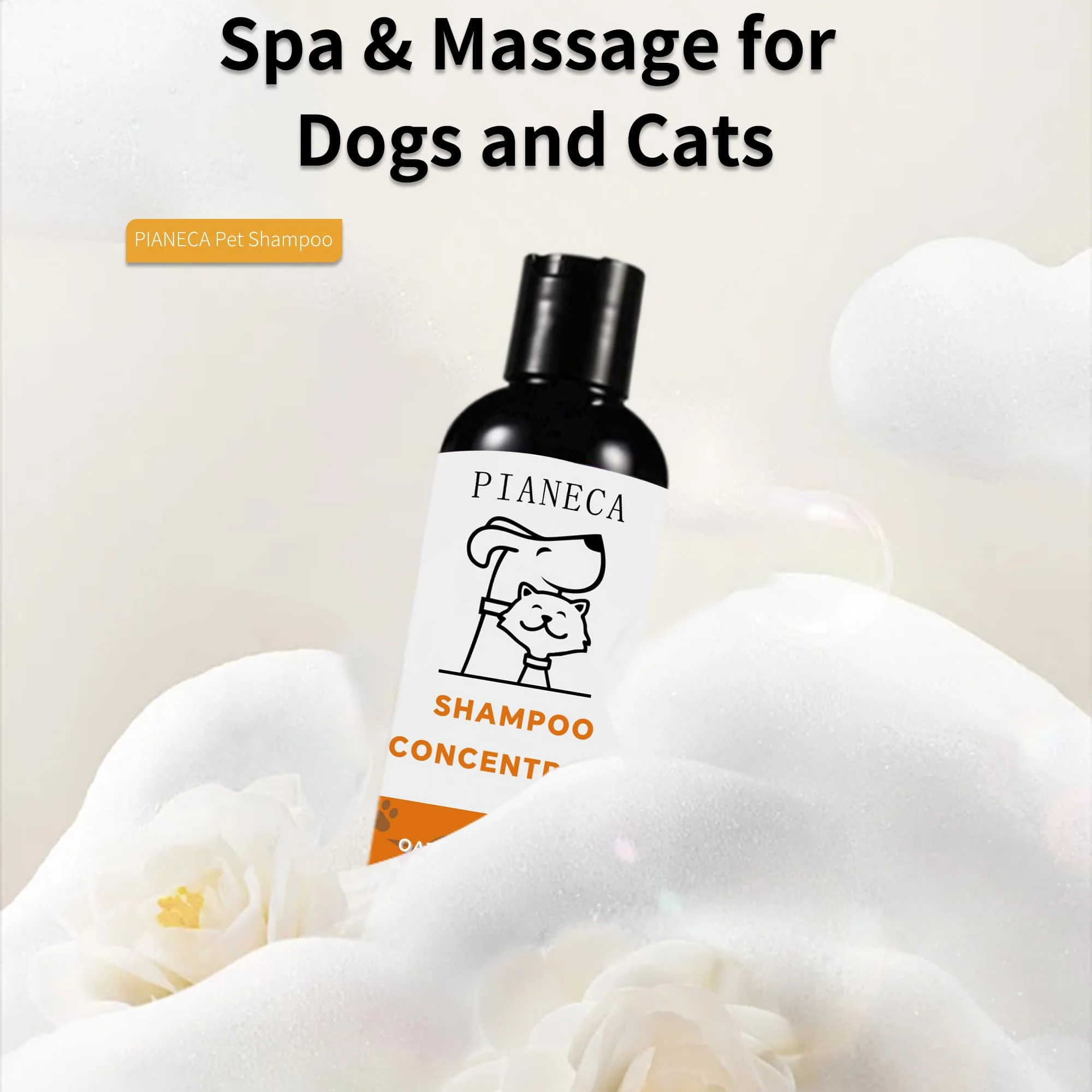 Private Label Natural Pet Sensitive Skin Grooming Wash Foam Dog Cat Shampoo Odor Remover Gentle Pet Cleaning Hair Shampoo