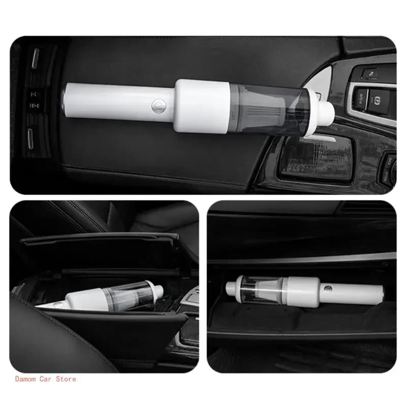 10000PA Handheld High-Power White DC12V120W Vacuum Cordless Rechargeable Wireless Portable Car Vacuum Cleaner LT-121