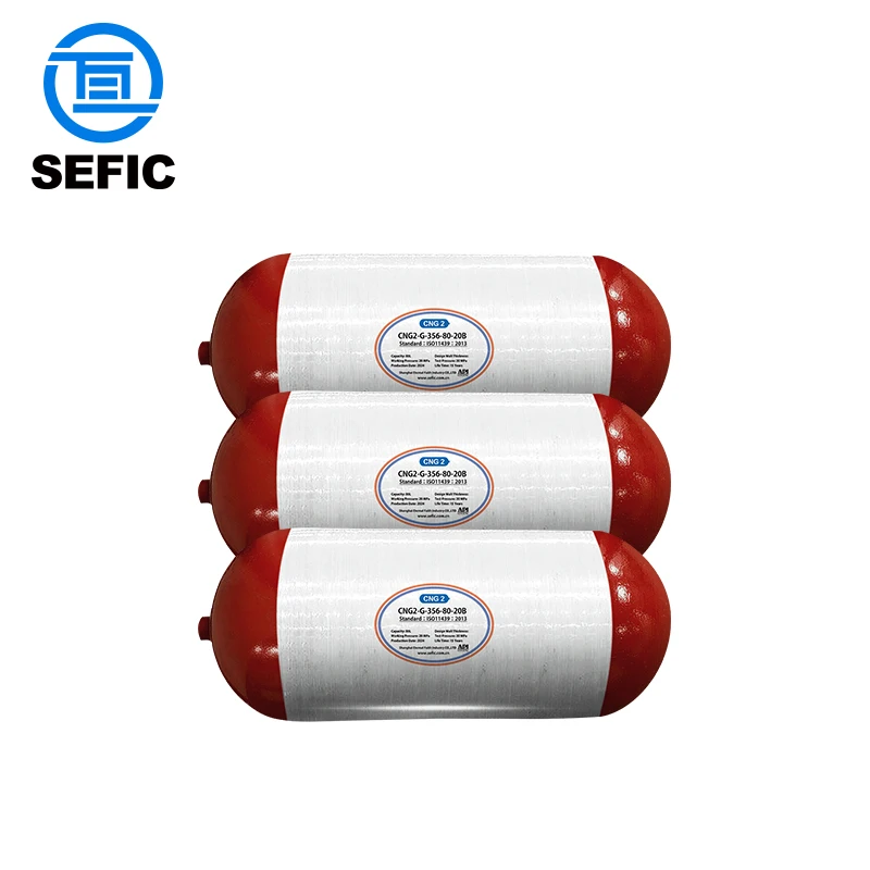 Iso11119 Standard 356mm 80l 200bar Cng Tank For Car Cng Compressed Natural Gas Storage Gas Cylinders Suppliers
