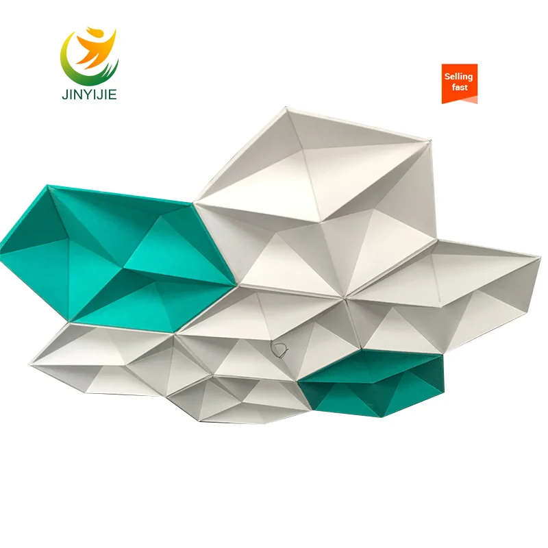 
Heath fabric heavy sound damping hexagon 3d panel felt board tile home cinema decoration decore wall panel 