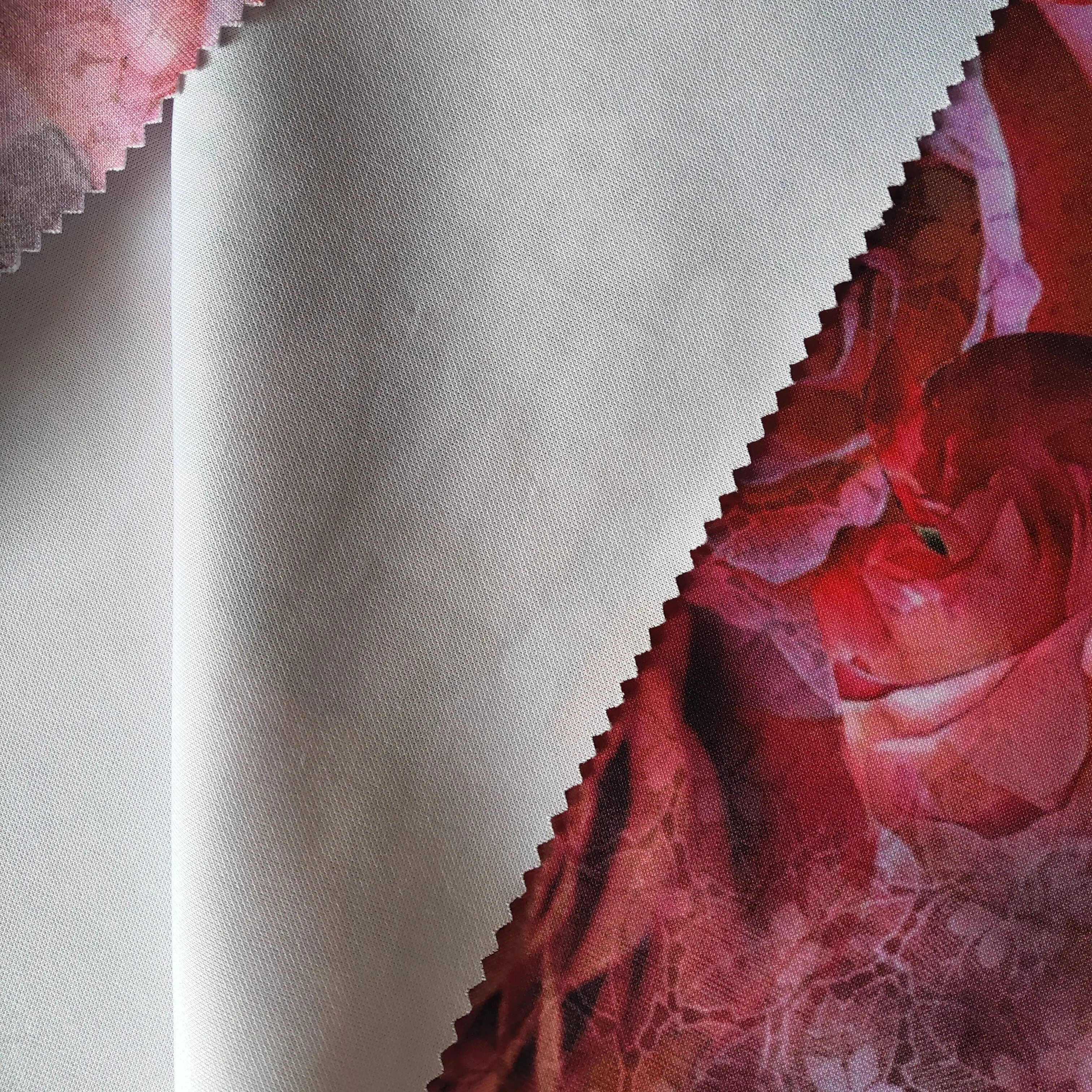 5% Spandex Digital Foil Flower Printing Underwear Stretch Sportswear Suit Scuba Fabric Plain Soft High Quality 95% Polyester 75D