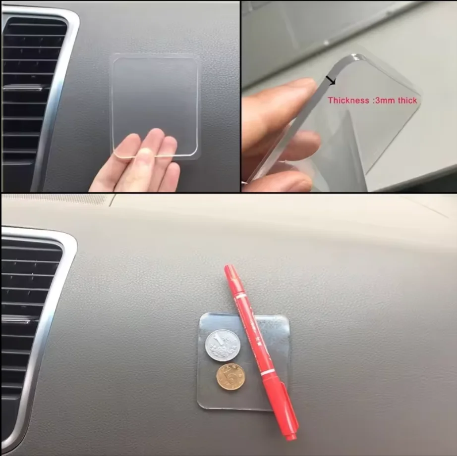 Nano Gel Pad Easy Remove Traceless Pu Adhesive Anti Slip Car Pad