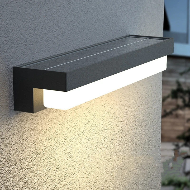 Custom IP65 Waterproof Solar Sensor Wall Lamp Solar Powered LED Wall Lamp LED Outdoor Garden Wall Light