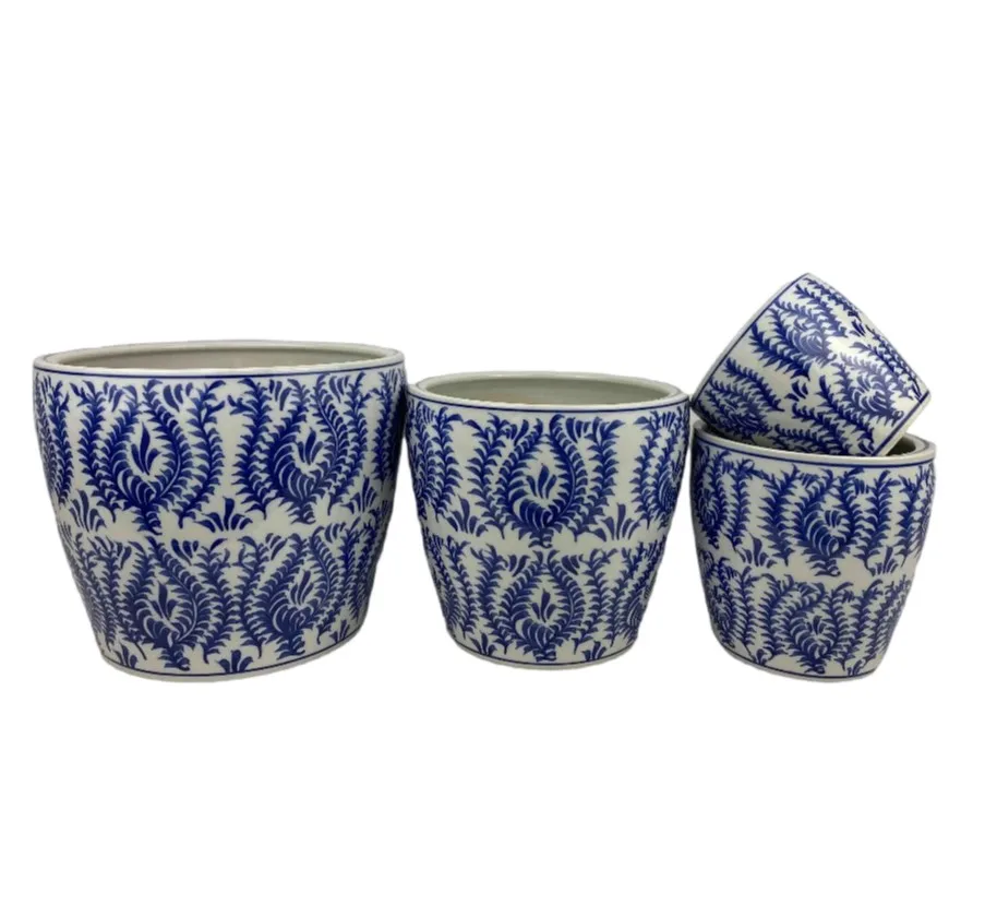 Good Quality Jingdezhen Blue and White Porcelain Flower Pot with Different Sizes