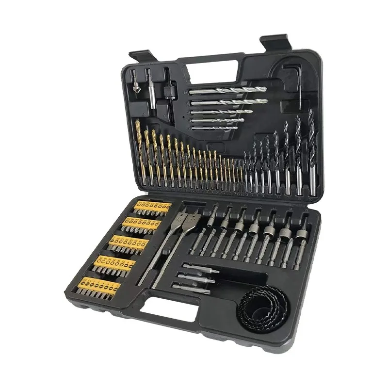 Vcan 103 Pcs HSS Titanium Twist Drill Bits Masonry Wood Combination Drill Bits Drill Bit Set