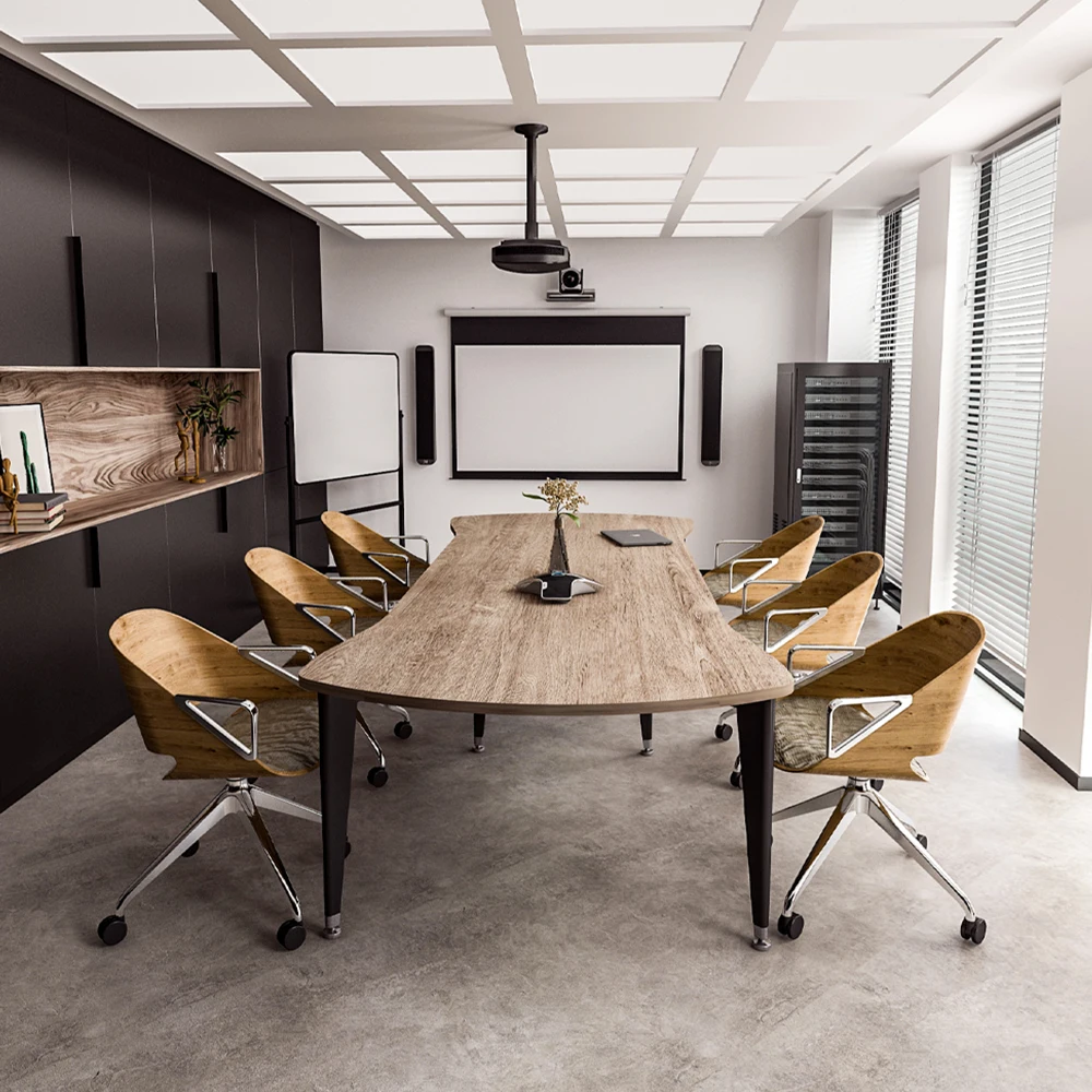 OMNI High End Office Desk Bundles Aluminum-Magnesium Alloy Workstation with Wire Management System