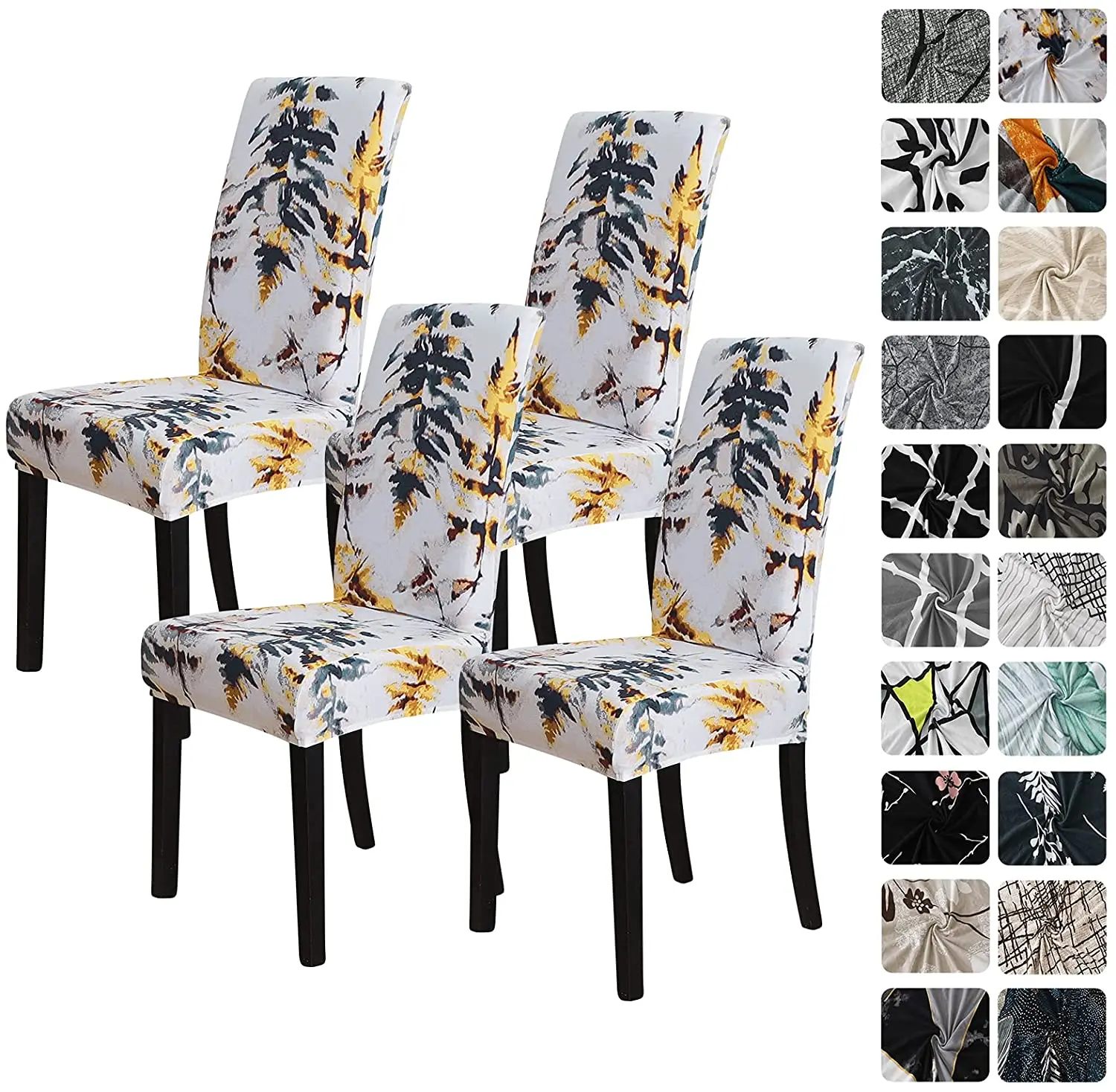 Factory direct supply printed stretchable washable banquet dining chair covers