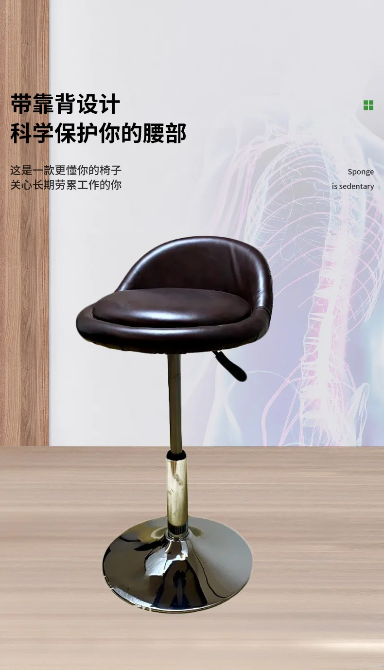 Modern Black Adjustable Height Cheap High Swivel Chromed Base Bar Stools PU Leather Bar Chair For Sale