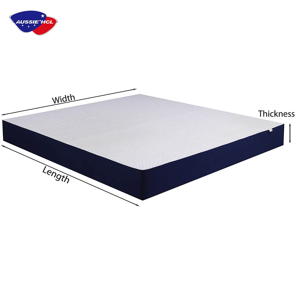 Aussie twin full king queen 5 zone hybrid latex mattress roll in box royal swirl gel memory rebonded foam mattress