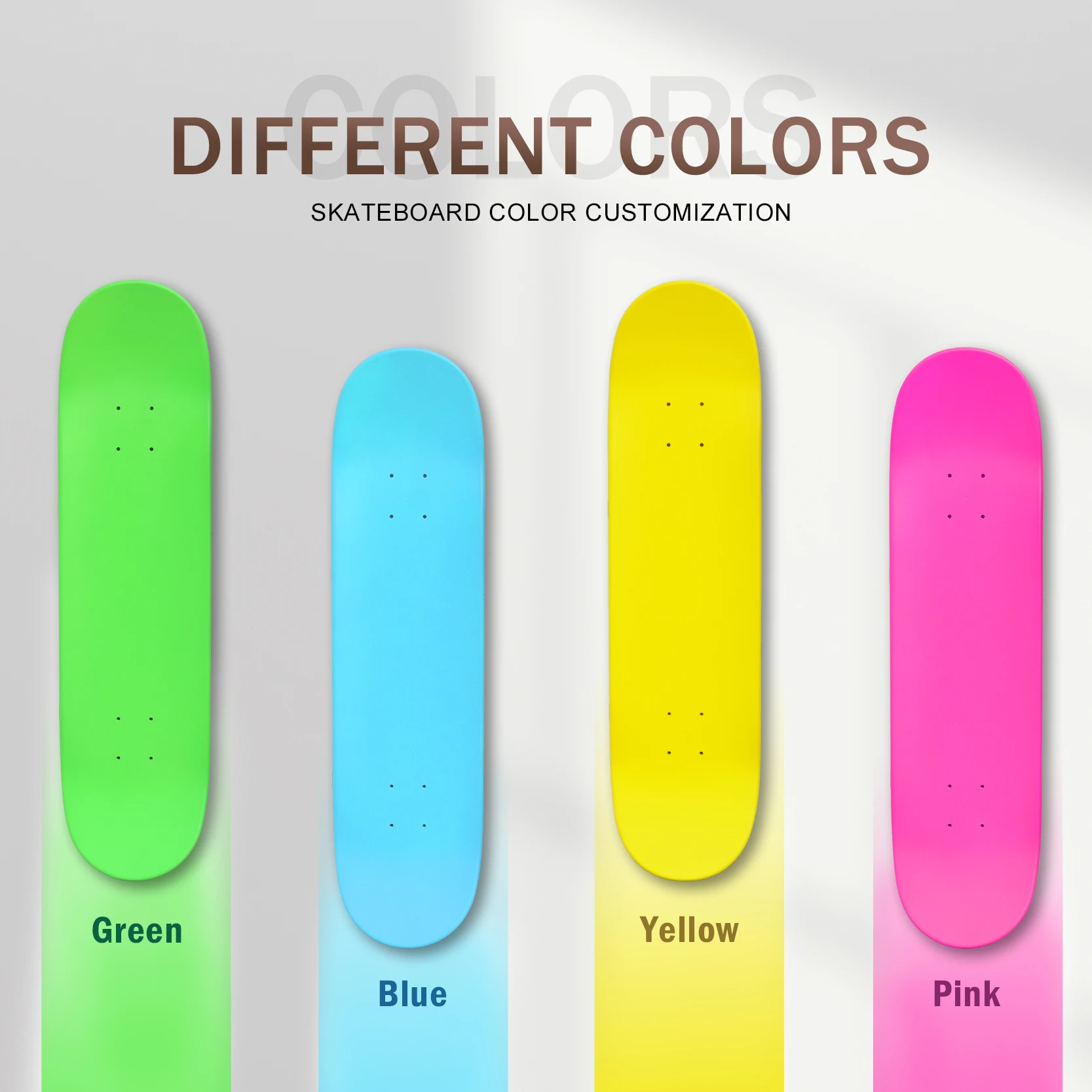 WOODSEN Phosphor luminous custom skateboard Canadian maple blank skate board deck