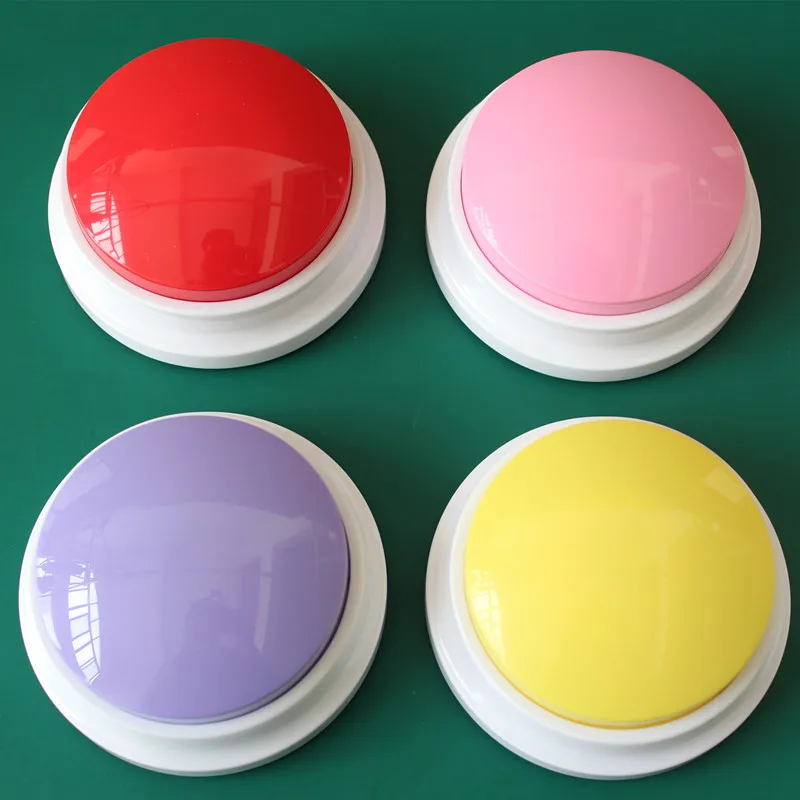 Personalized Sound Buzzers Recordable Answer Buzzers Talking Button Communication Dog Training Button
