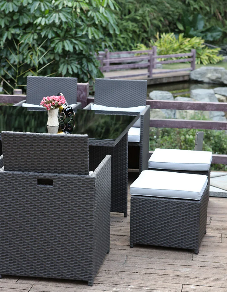 Outdoor Woven  Rattan Table Set Garden furniture
