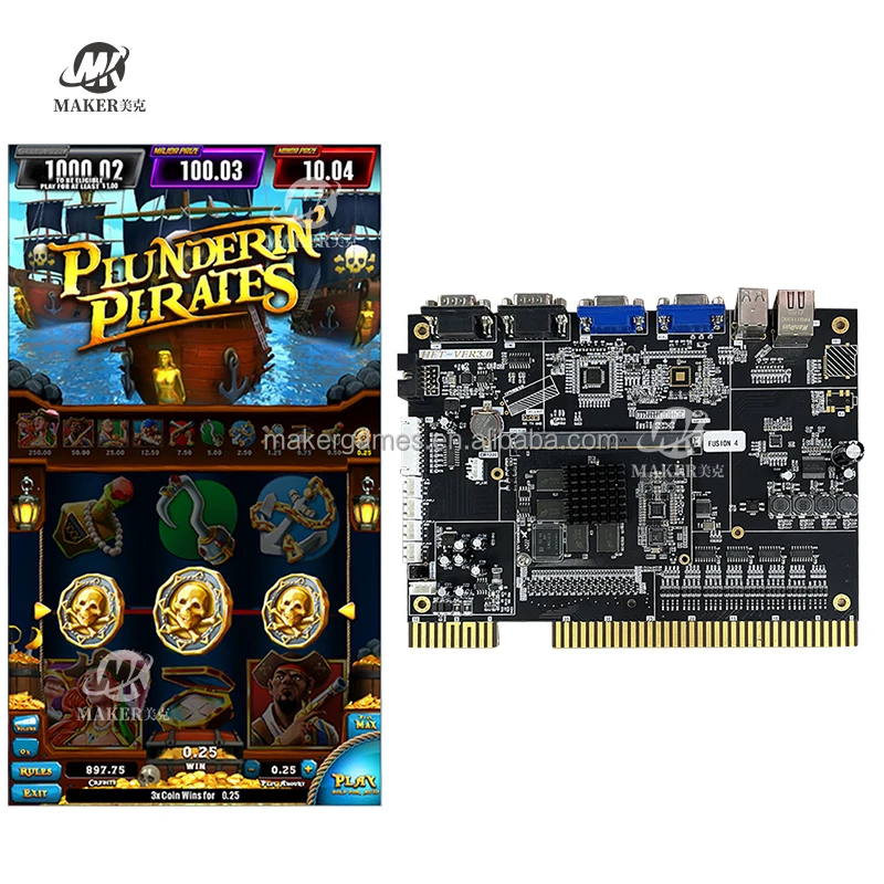 Maker New Design Original High Profit America Hot Selling Skill Game Fusion 4 Game Board Kits Motherboard PCB