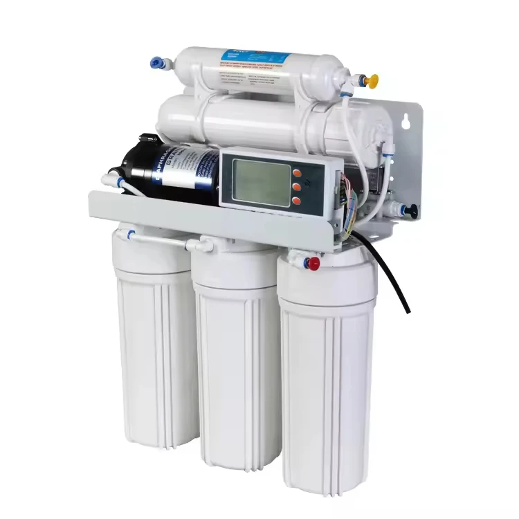 50GPD LCD Pumped Undersink Whole House Drinking Home 5 Stage Ro Reverse Osmosis System Water Filter