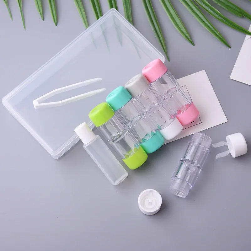  6 шт. RGB мягкий кожаный чехол для очков контактные линзы индивидуальный логотип набор