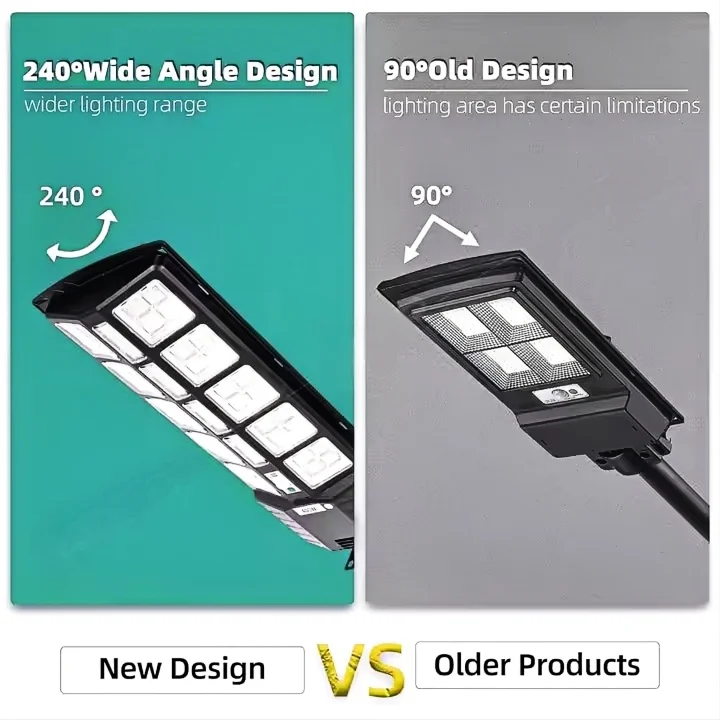 Streetlight Outdoor IP67 Waterproof Solar Light 50W/100W/200W/300W/400W Led Solar Street Light V380 Camera Home Camera 1080p 120