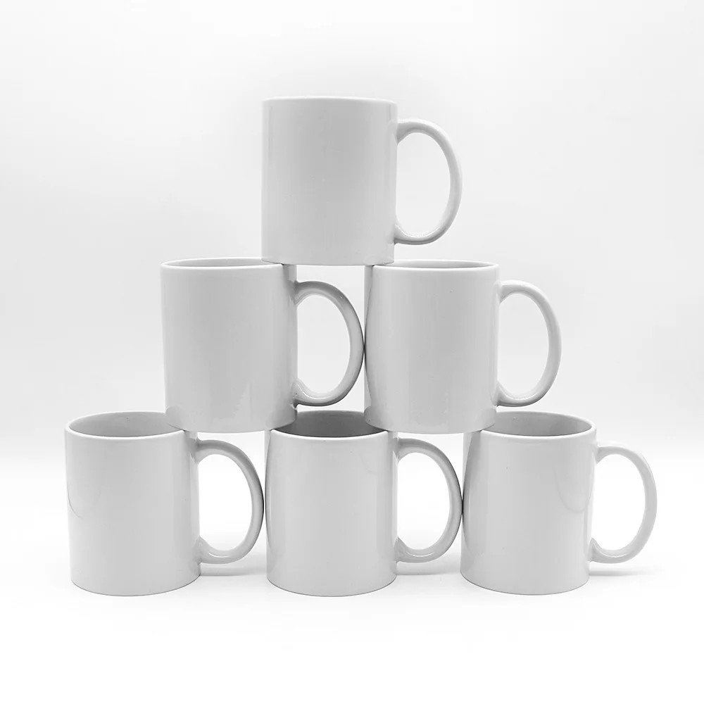 wholesale custom personalized white 11oz porcelain coffee mug with logo mugs sublimation ceramic usa warehouse