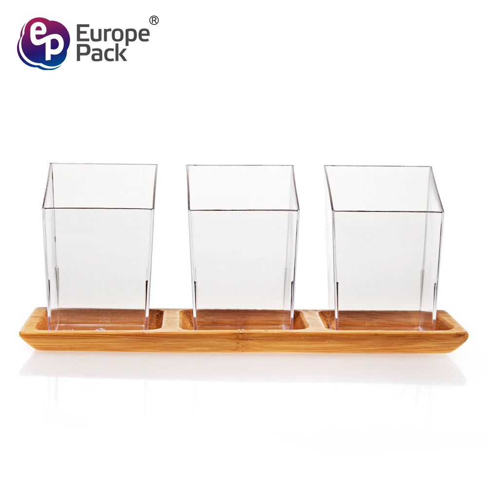 Mini dessert containers 2OZ plastic cup with spoons for cake jelly mouse
