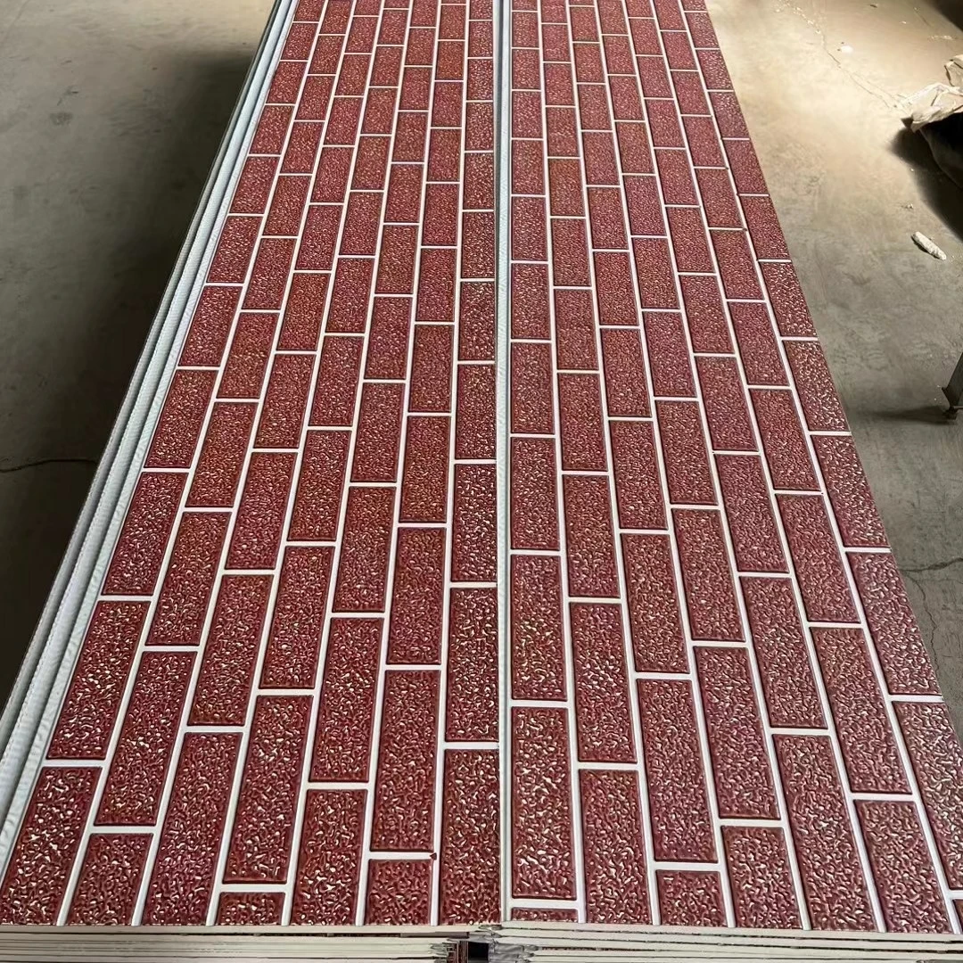 cheap and high quality building wall decor polyurethane sandwich panel Fireproof waterproof thermal insulation exterior panel