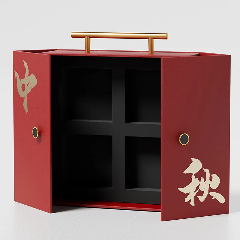 Custom Design Printed Premium Rigid Folding Moon Cake Box Packaging Gift Box Packaking Luxury Customized Folding Box
