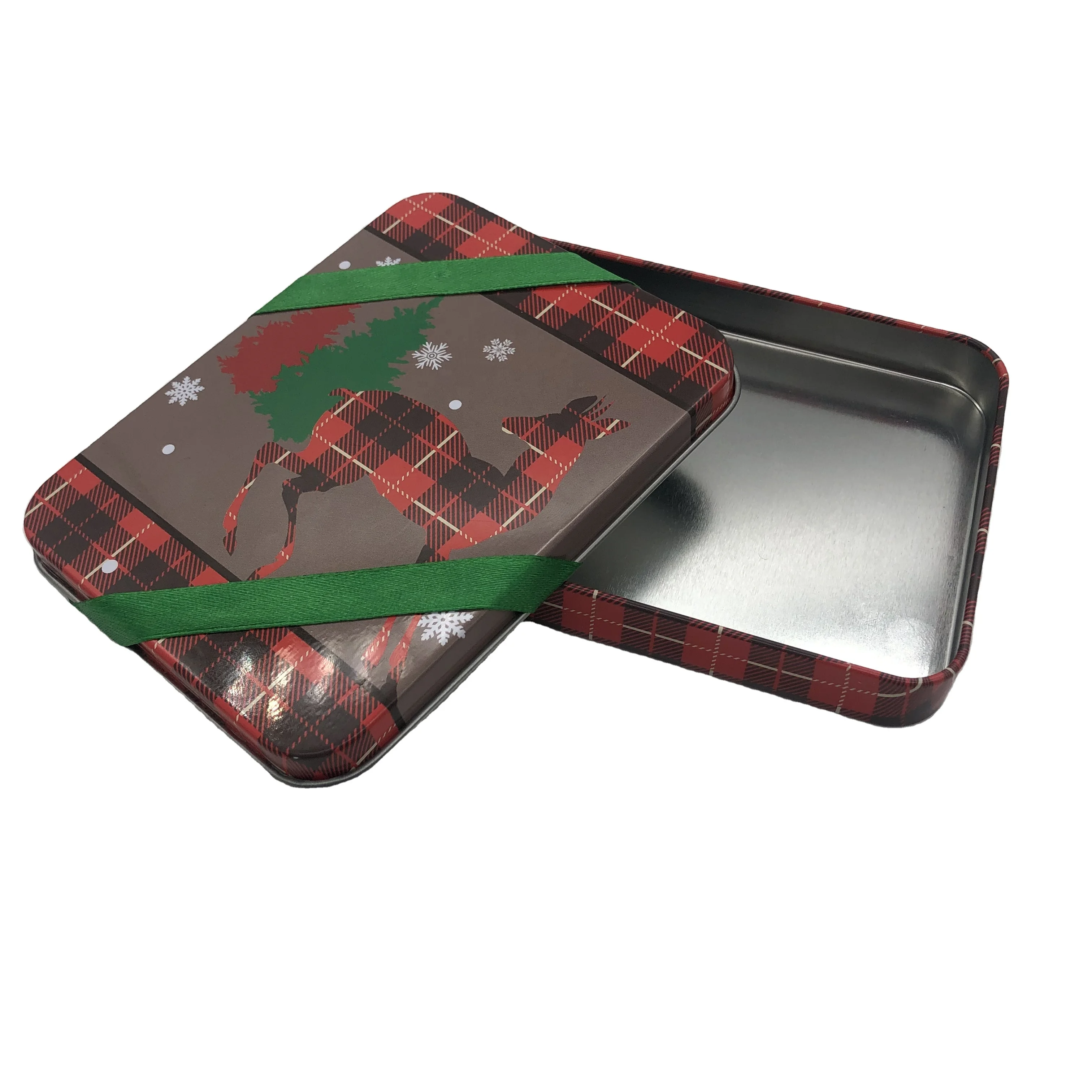 Custom Tinplate Metal Type Gift Square shape cake tin box