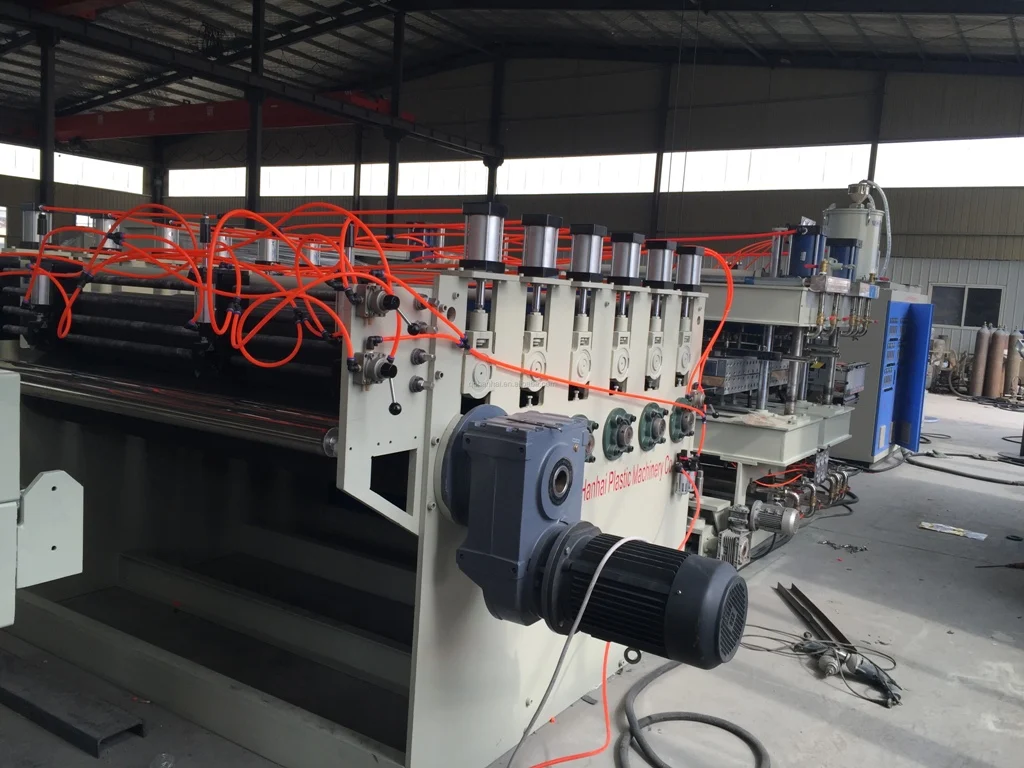 PVC PMMA PC PET PP Polycarbonate Acrylic Plastic Hollow Cross Section Corrugated Roof Roofing Sheet Extrusion Making Machine