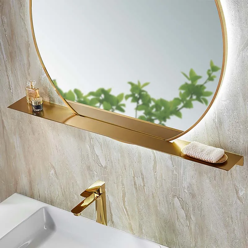 Custom Aluminum Alloy Round Framed Wall Mirror Bathroom Vanity Decoration Frameless Mirror With Led Light