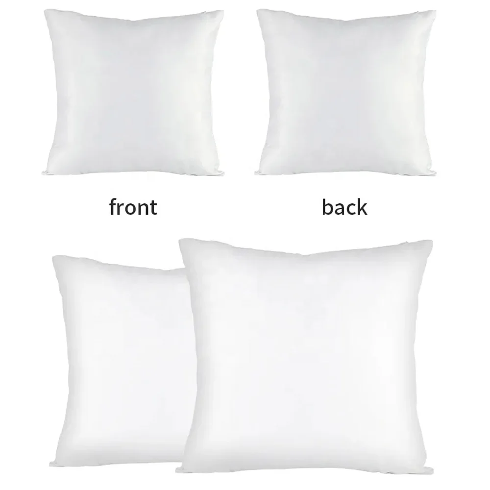 Printable 2 Sided Blank Hot Press Printing 10 pcs White Pillow Cushion Sublimation Pillow Cover with Zipper