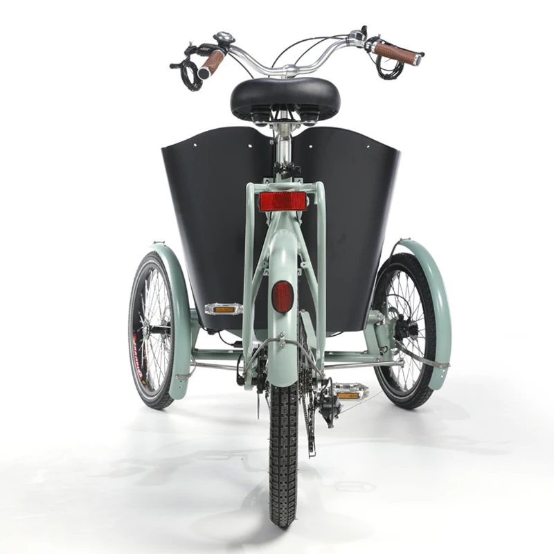 250w Electric dutch cargo bike for children 3 wheels electric bike electric tricycle bakfiets For Daily Shopping