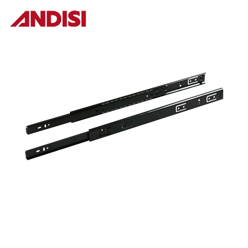 35 mm width Cabinet partial/ single extension side mount steel telescopic channel drawer ball bearing slide rail
