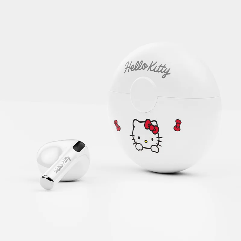 Sanrion персонажи Kitty фиолетовые Kuromy Bluetooth Airpods шумоподавление спортивные стерео наушники подвесные беспроводные гарнитуры