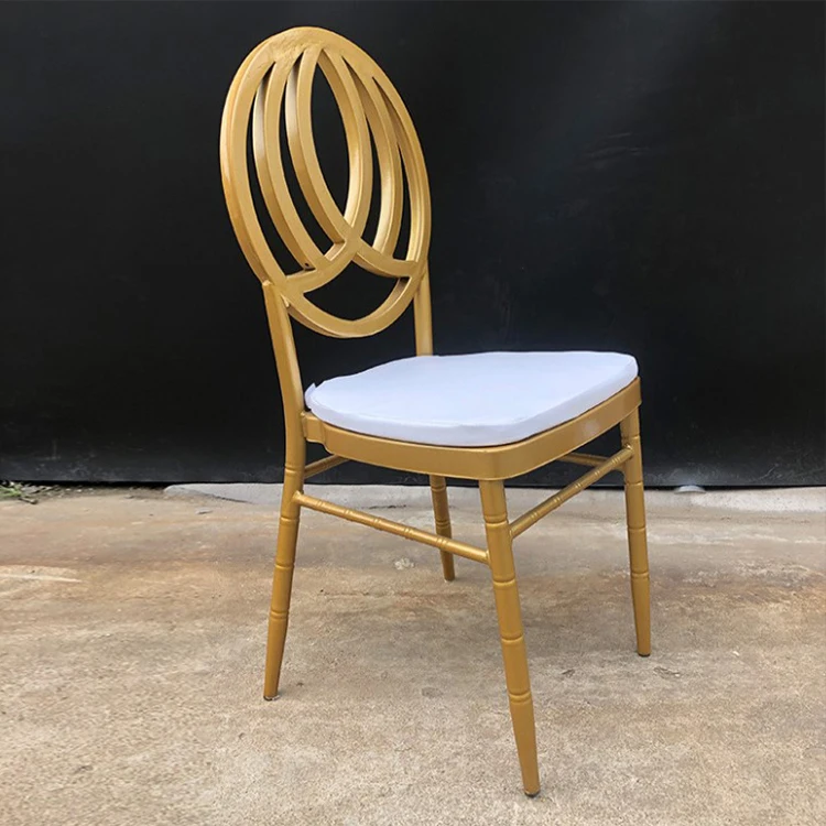 Good quality event decoration aluminium phoenix gold chairs