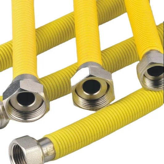 Flexible Gas Hose for Industry 304 Stainless Steel Yellow Spiral Welded by Theoretical Weight Round 1 Pcs 300 Series Aisi,aisi
