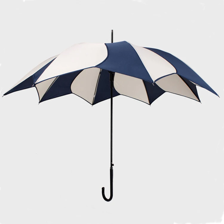 LOTUS Factory Price Pongee Umbrellas Magnolia Flower Hook Handle Umbrella for Ladies