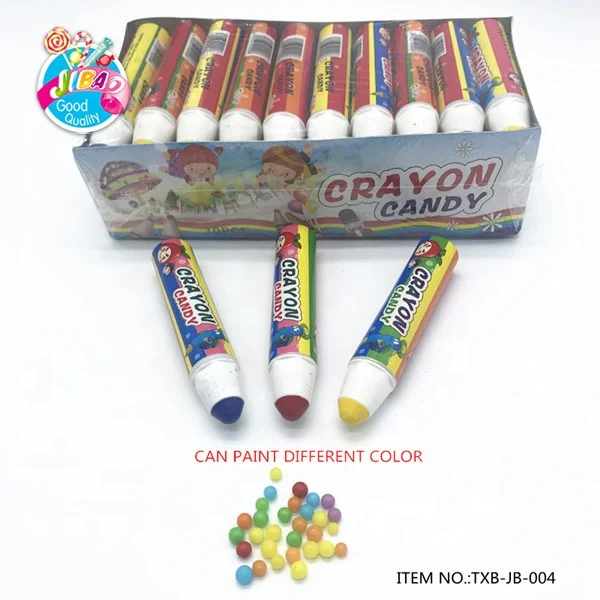 Lovely Drawing Crayon Toy Candy With Multi Flavor Compress Pressed Tablet Candy