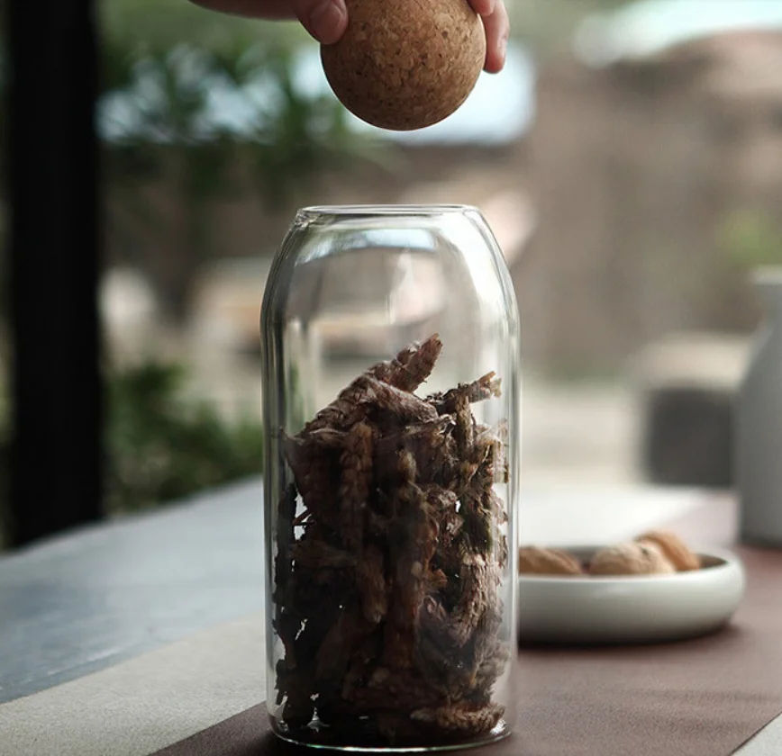 
Christmas gift ball shape wooden lid glass jar 