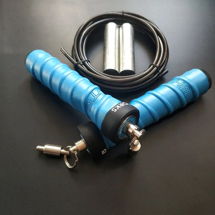 Самоблокирующаяся Нескользящая поглощающая пот веревка из ПВХ для спортзала, фитнеса, бега для прыжков, Утяжеленная Скакалка