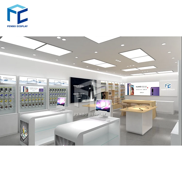 Стеллажи для мобильных телефонов магазинов интерьера