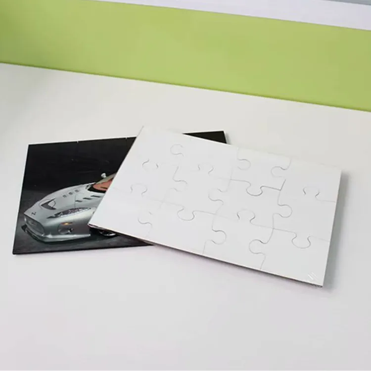 12pieces Blank Sublimation MDF Wooden jigsaw puzzles Custom Photo Printing puzzle Jigsaw