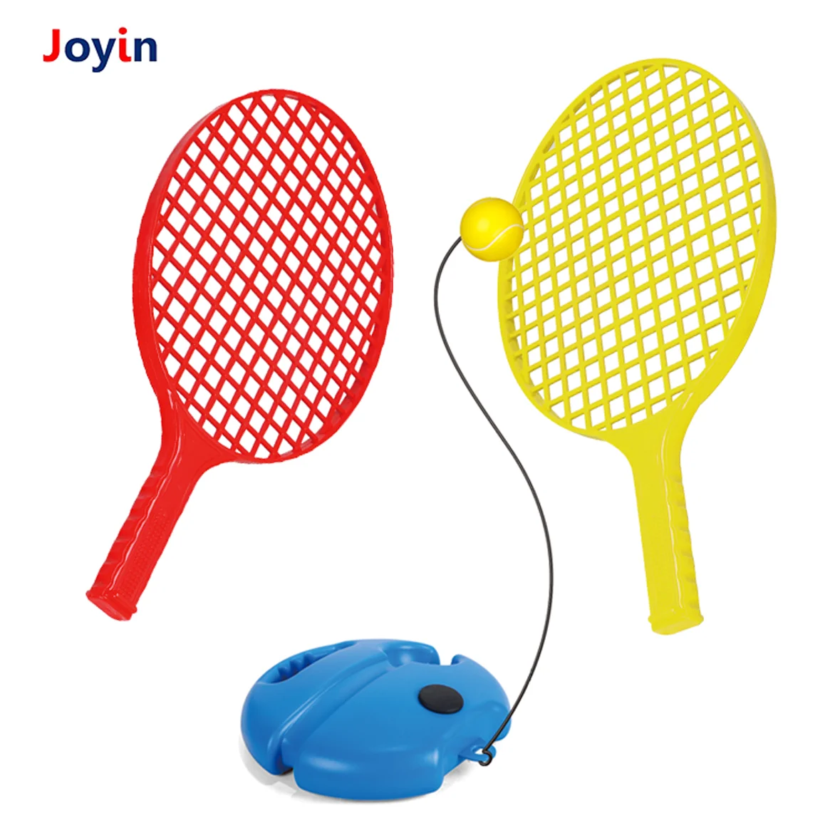 Solo Tennis Trainer Rebound Ball with String Elastic for Self Tennis Practice Training Sport Toy for Kids Beginners with Racket