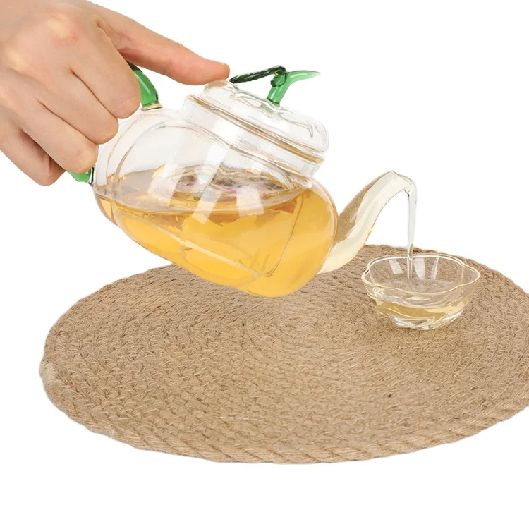 Wholesale Heat Resistant Glass 520ml Clear Tea Pot With 90ml Cup Set Suit Tea Drinkware set