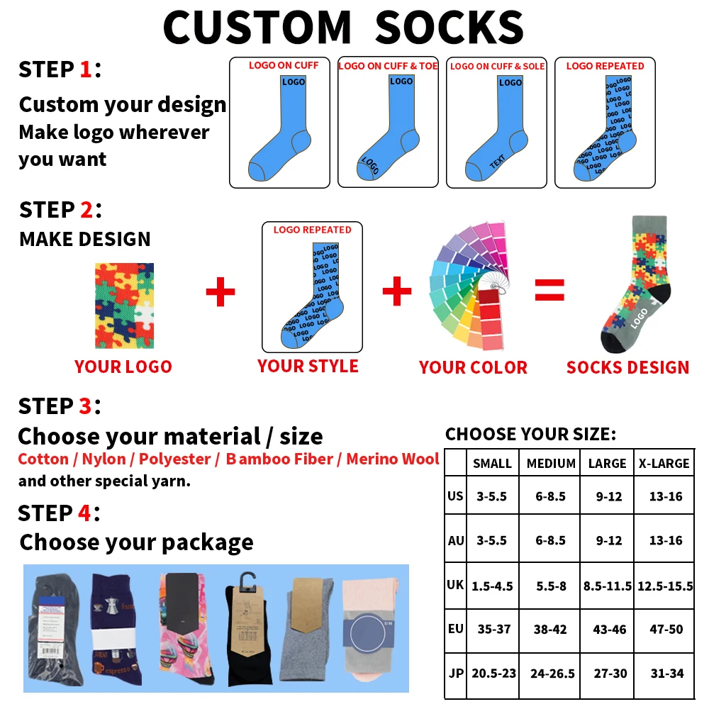 Hot sale high quality design your own cartoon 3d socks print custom design socks pizza no MOQ
